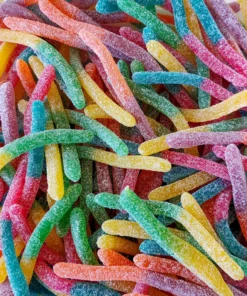 Rainbow Sour Gloworms 1kg Sours