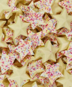 Not Specified White Stars 250g Cake Decorations